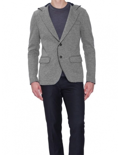 Single breasted wool jacket - Jassen - Grijs - Antony Morato