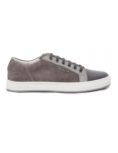 Low cut suede and patent sneaker - Schoenen - Beige - Antony Morato