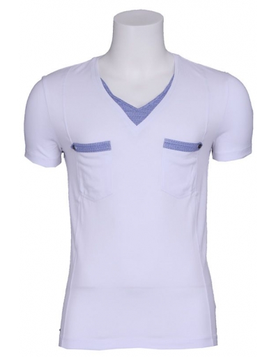 V hals white tn - T-shirts - Wit - Antony Morato