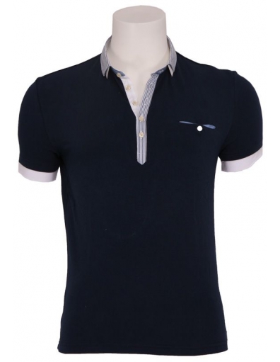 Denim farm polo blue - T-shirts - Blauw - Antony Morato