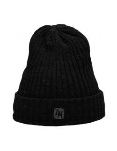 Wool hat with plate - Accessoires - Zwart - Antony Morato