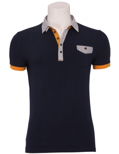 7009 Retro polo - T-shirts - Blauw - Antony Morato